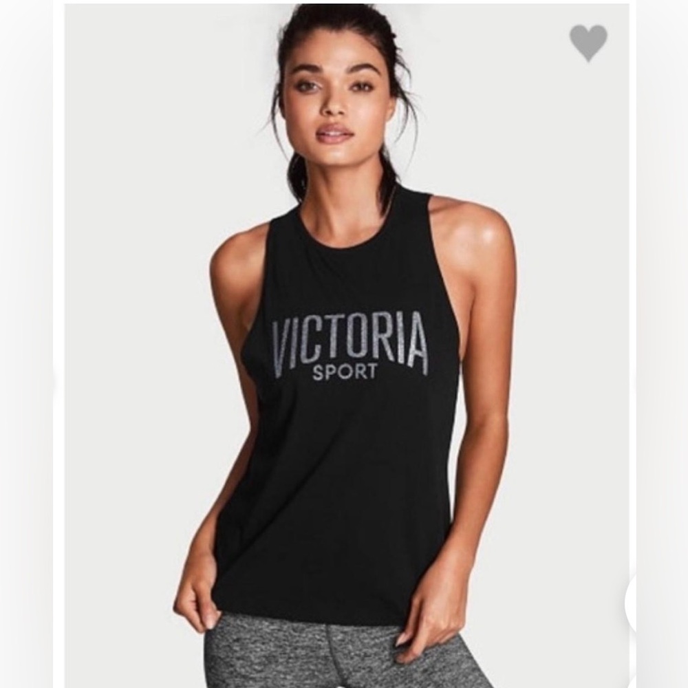 Victoria Sport Purple Tank Top open twist back